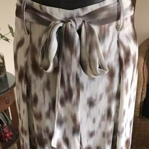 SHEIKE Snow Leopard Print High Waisted Wide Leg Palazzo Pants - Picture 4 of 10